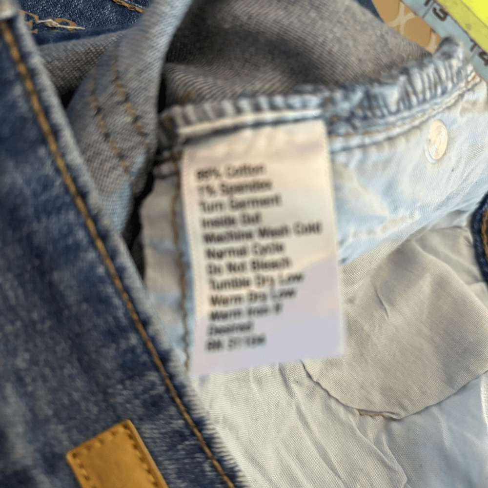 True Craft Blue Denim Floral Embroidery Ripped Skinny Jeans Medium Wash Size 3 - Picture 11 of 11